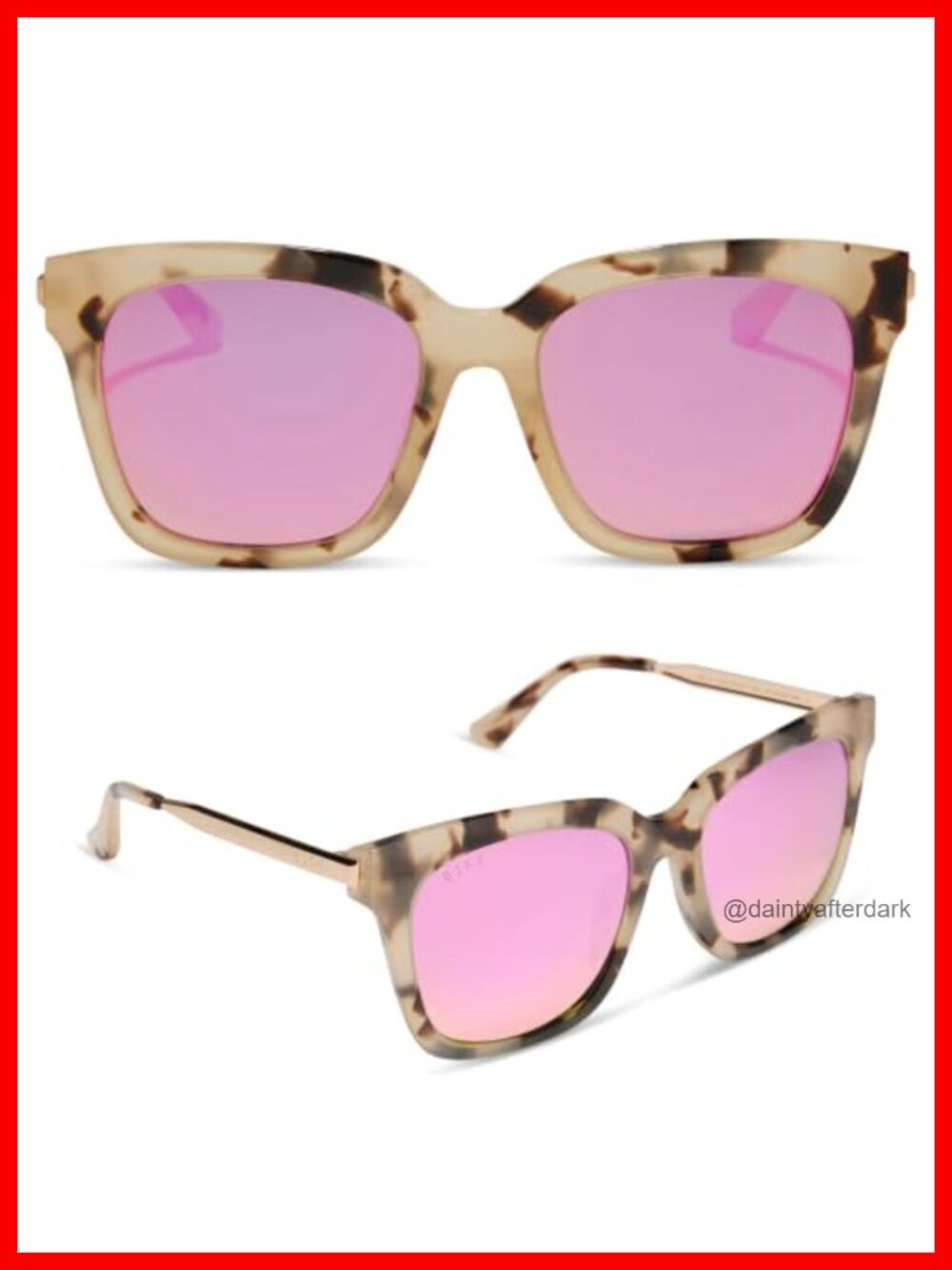 Square Sunglasses with Mirrored Lenses and 100% UV400 Protection